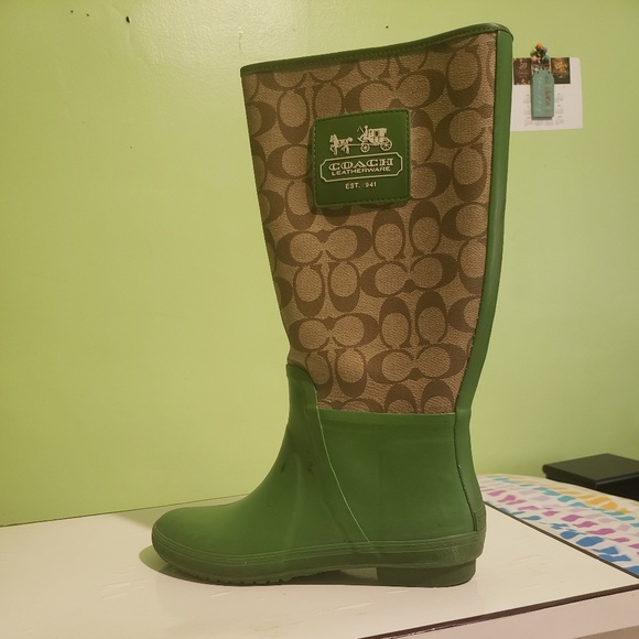 Coach leatherware rain boots - Picture 2 of 4